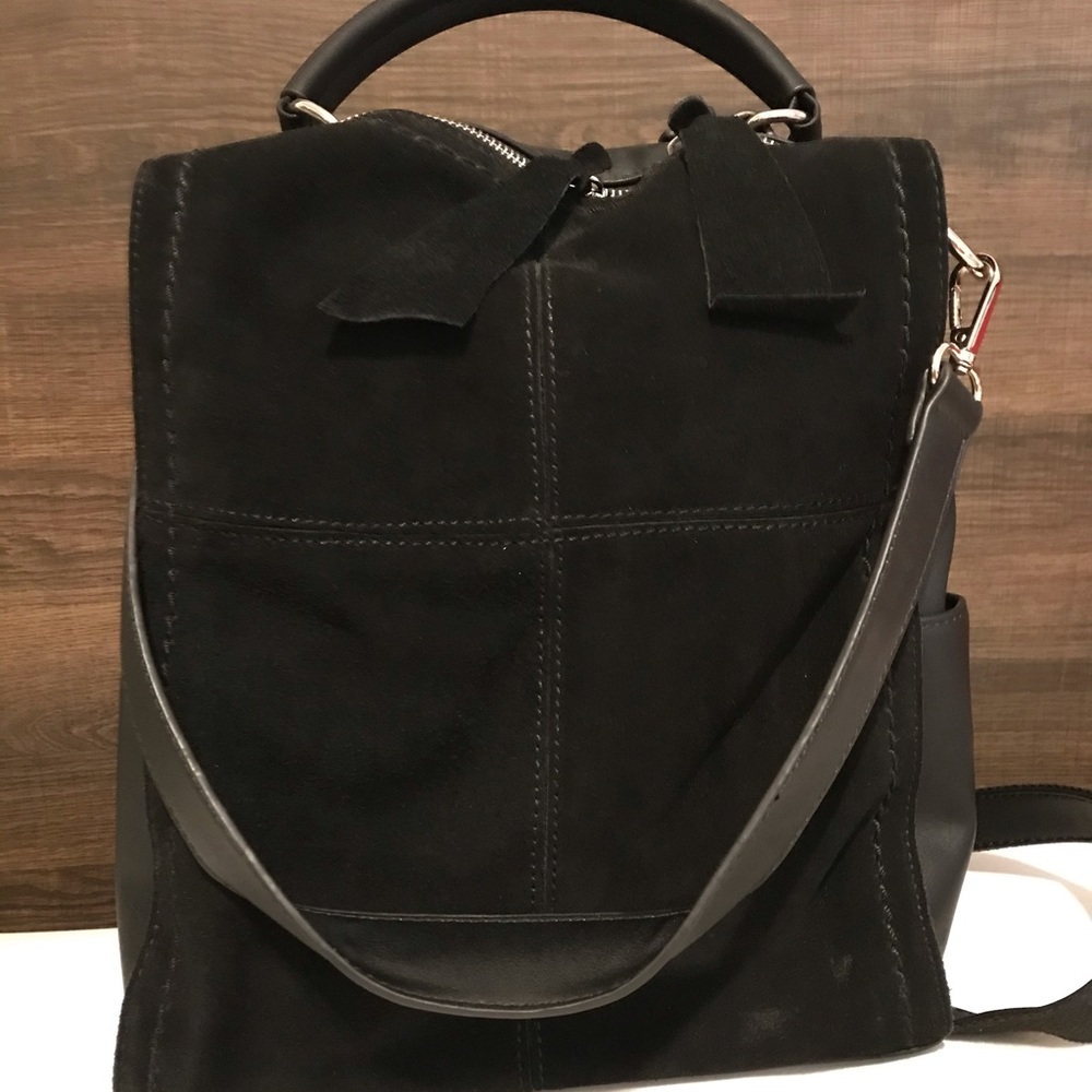 Brand new black suede/faux leather bag.